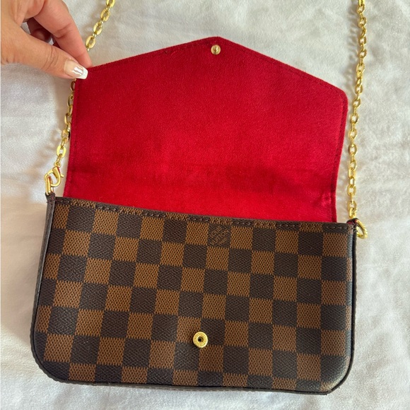 Louis Vuitton pochette Felicie fashion retro checkerboard - Picture 3 of 15